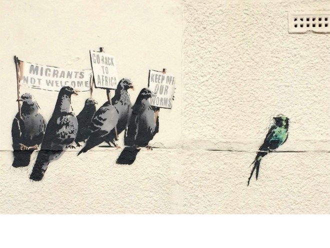 Banksy Aves racistas